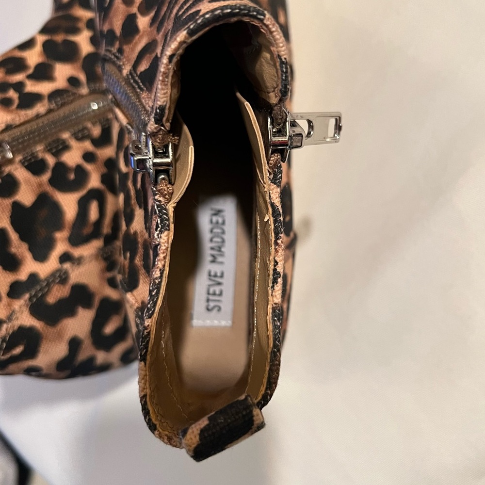 Steve Madden Leopard Print Women's Ankle Boots - Picture 9 of 14